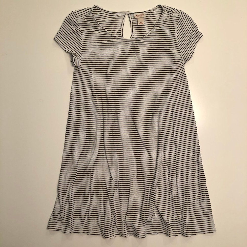 Mossimo Lightweight Black & White Striped Dress